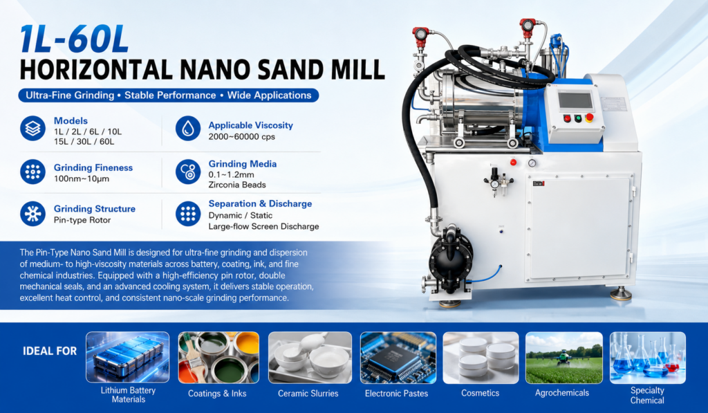 Horizontal Nano Sand Mill