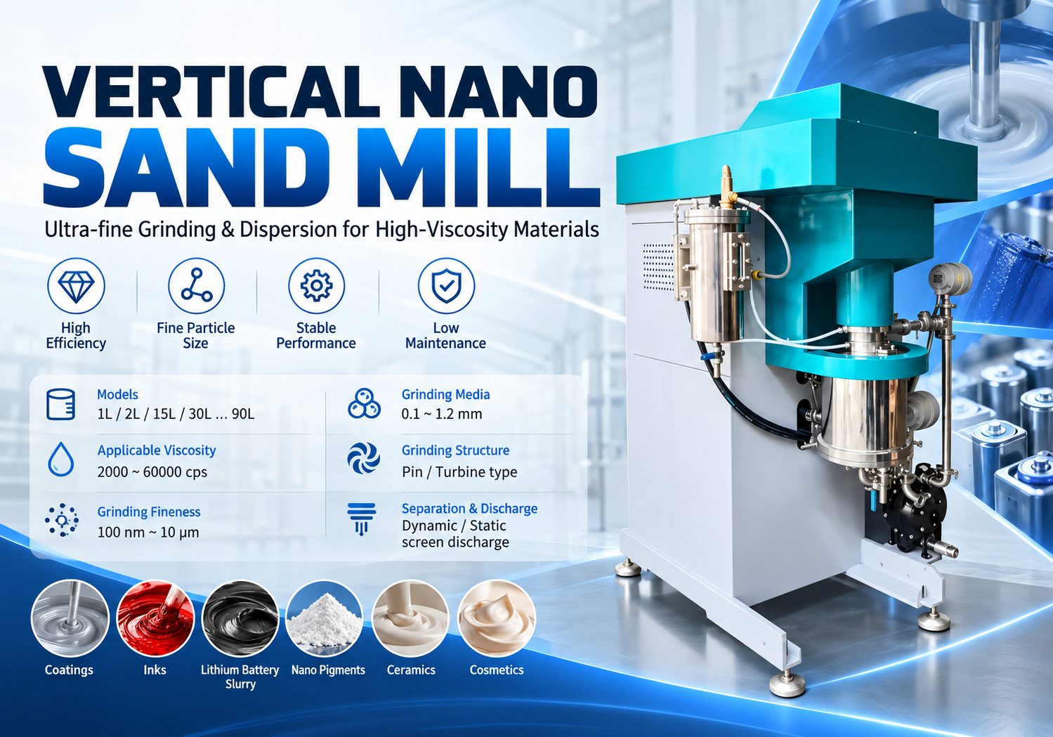 vertical sand mill