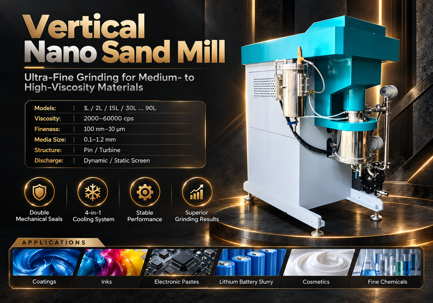 vertical sand mill