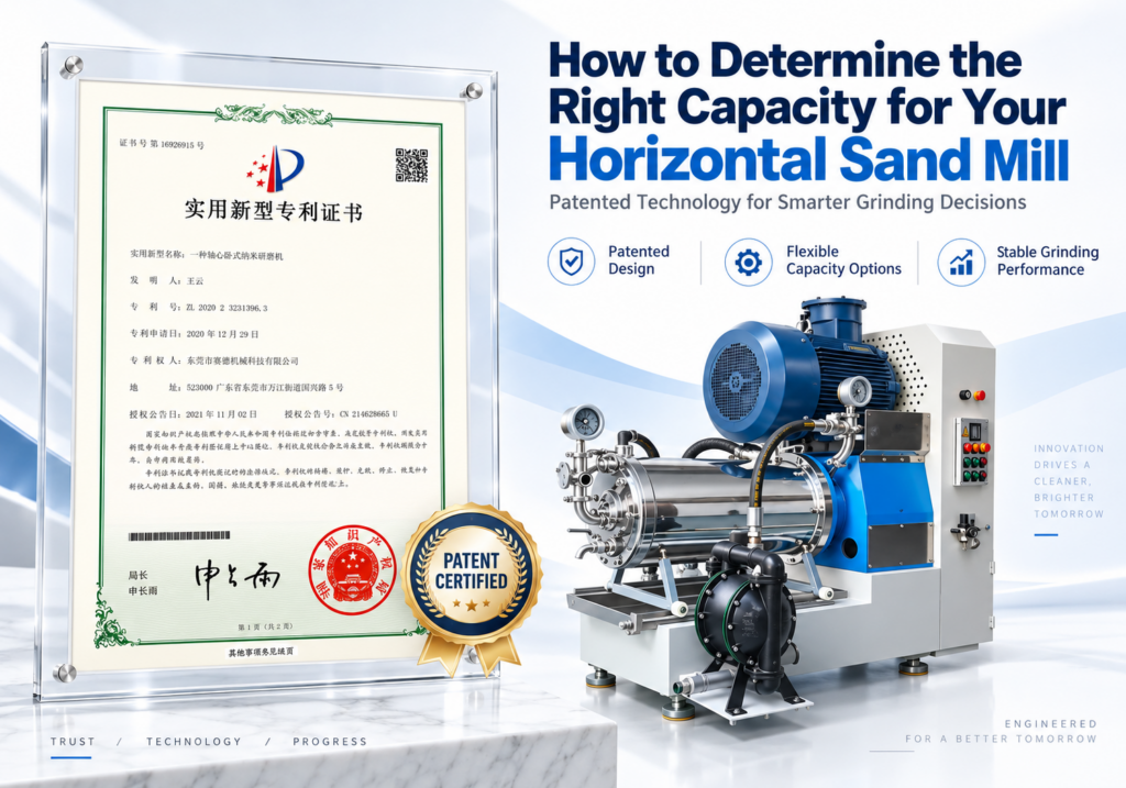 How to Determine the Right Capacity for Your Horizontal Sand Mill